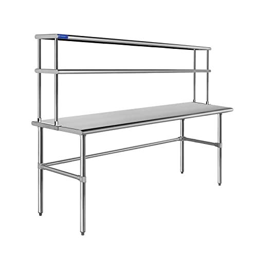 AmGood Stainless Steel Open Base Table with 12