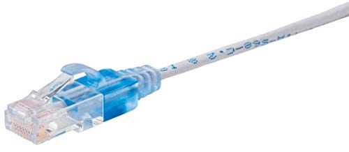 Image of Monoprice Cat6A 25ft White 10-Pk Patch Cable UTP 30AWG 10G Pure Bare Copper Snagless RJ45 SlimRun Series Ethernet Cable