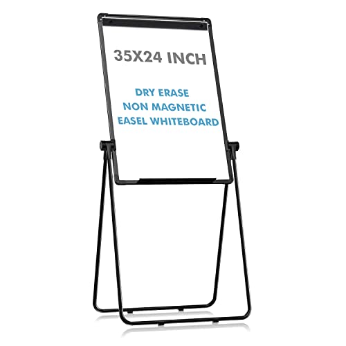 Image of Lifekrafs Stand Whiteboard, Double-Sided Dry Erase Board, Flipchart Holder, Portable Height Adjustable Easel, 360 Rotation Design Board for Office, School, Drawing, Home Tuition, Restaurant, etc.,