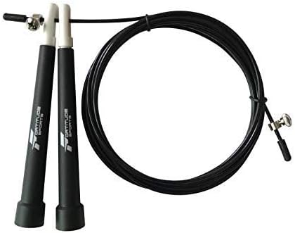 フィットネス用調節可能な縄跳び | クロスフィット、総合格闘技、ボクシング用の軽量3Mスピードロープ | 初心者または上級者に適した