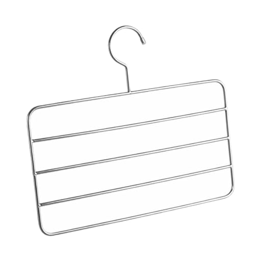 Unomor Pants Hanger Multi Layer Space Saving Rack Stainless Steel Trousers Hanging Organizer for Wardrobe Maximize Storage Capacity with Sleek Minimalist Design Scarf Organizer