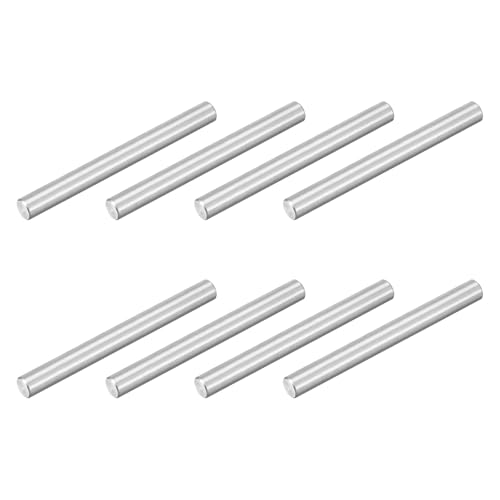uxcell 8Pcs M5 x 50mm 304 Stainless Steel Dowel Pin, Cylindrical Shelf Support Peg Pin Parallel Pin Fastener for Mechanical Manufacturing, Industry, Furniture Installation, Silver