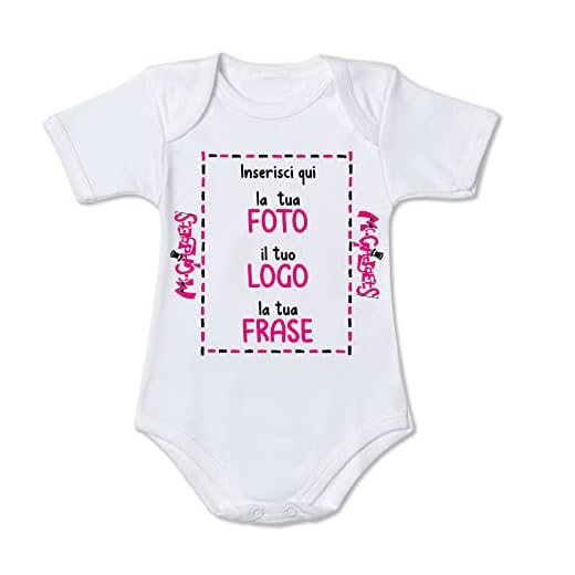Body neonato personalizzabile con foto
