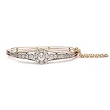 Dazzle Touch 5.00 Ct Antique Victorian Round Cut Diamond Bangle Bracelet In 14K Yellow Gold Plated (