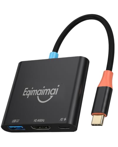 Image of USB C to HDMI Adapter, 4K@60 HDMI to USB C Multiport Hub 4K HDMI, PD Port, USBA 10Gbps, Portable Travel Switch Dock Compatible with Steam, Switch, Mac /Laptops