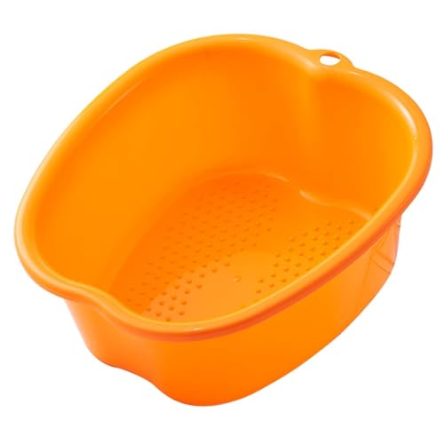 Bañera plástica para spa de pies gran capacidad naranja miniatura 1