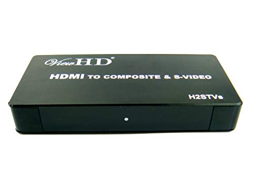 ViewHD HDMI to TV Composite RCA AV + S Video Converter | Include AV & S Video Cables + AC Power Adapter | Model: H2STVs