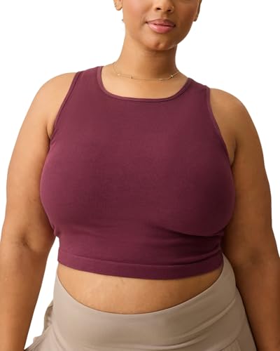 Image of Kindred Bravely Sublime Longline Nursing Bras for Breastfeeding, Soft Nursing Crop Tank Maternity Bra with Built in Shelf Bra
