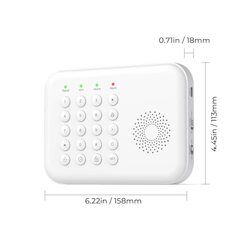 WiFi/4G Alarm 8 Pcs Kit – Wireless Smart Home Security System Expandable Easy Setup App Control 24/7 Monitoring Alexa Compatible Wireless Alarm System WiFi/4G for Home/Office/Store/Apartment - Image 3
