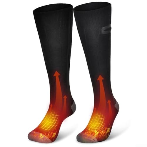 Chaussettes chauffantes 5000 mAh rechargeables par USB pour homme et femme