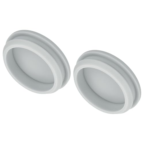 Image of MECCANIXITY 2pcs Silicone Snap in Locking Hole Plugs,44.6mm /1.8 Inch Mounting Diameter Narrow Groove Width 5mm Panel Seal Cover Round for Kitchen Bulkheads Waterproof Sealing Plugs Grey