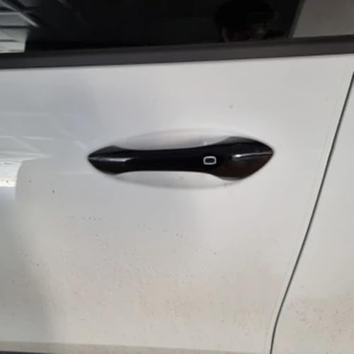 Image of AOKIO Door Handle Cover Trim Compatible for 2024 2025 Chevy Trax Accessories (Glossy Black with Smart Keyhole)