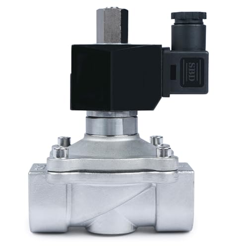 Électrovanne acier inoxydable 12 V robuste pour installations industrielles