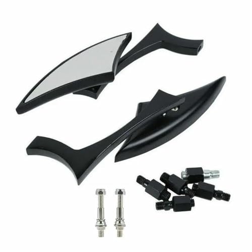 Espejos retrovisores de motocicleta con acabado Black2 para acabados Chopper y Softail