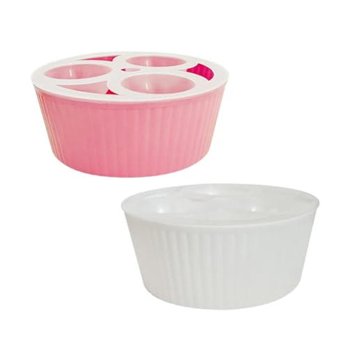 ORFOFE Vaso Idroponico per Bulbi di Tulipani e Narcisi, Fioriera da Interno con 3 Fori e Indicatore Livello Acqua, Base Antiscivolo, Set da 2 Pezzi per Coltivazione Bulbi da Giardino