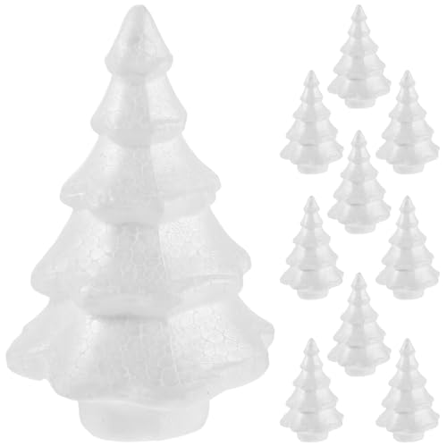 ABOOFAN 10 Piezas Árbol De Navidad De Bricolaje Mesa De Navidad Formas De Espuma White