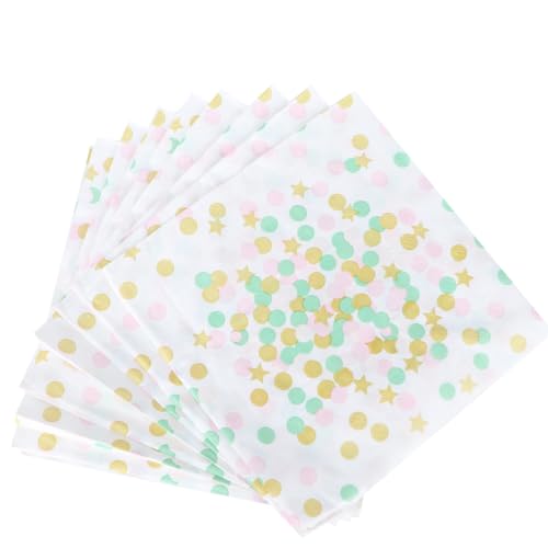 WRITWAA 20piezas Servilletas Desechables Estampadas con Puntos y Estrellas Doradas Unidades Papel Absorbente para Fiestas Bodas y Cumpleaños Diseño Elegante para Decoración de Mesa