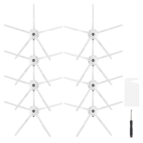 Fixbetter 8 cepillos laterales de repuesto para aspiradora Roborock S50/S51/T60/T65/S6/S6 Pure/S6 MaxV/S7/Q7 Max/S7 MaxV/S7 MaxV Ultra/S7 Pro Ultra/Q revo/S8/S8+/S8 pro ultra/Q5 Pro/Q8 Max/Q8 Max+