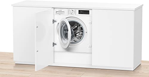 Siemens WI14W443 Einbau-Waschmaschine iQ700, Frontlader mit 8kg Fassungsvermögen, 1400 UpM, speedPack L, LED-Display, timeLight, Weiß, 60cm – Bild 3
