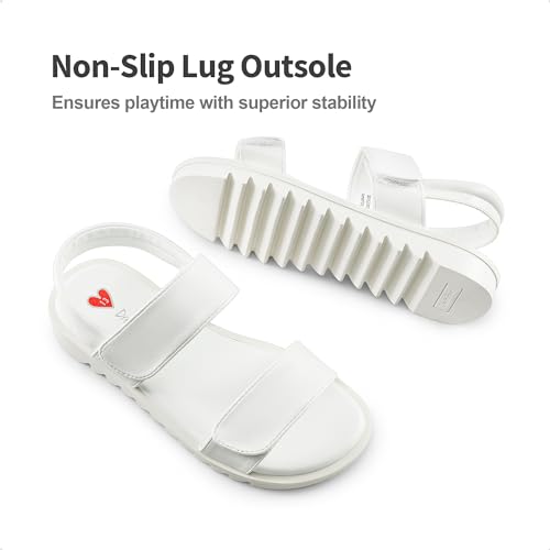 Image of DREAM PAIRS Girls Sandals Glitter Two Strapped Casual Open Toe Sandals Little Kid /Big Kid