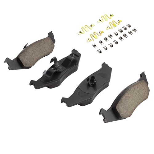 Image of QUALITY-BUILT Rear Ceramic Brake Pads, Premium 1001-0512C, Compatible with 1985-2010 Chrysler /Dodge /Eagle /Plymouth (300M,Acclaim,Breeze,Cirrus,Concorde,Daytona,Dynasty,Imperial,Intrepid,Lancer)