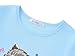 Serdomi Lovely Casual Top for Little & Big Girls Blue Cat Graphic Long Sleeve T-Shirt Size 12/14
