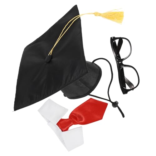Set Disfraz Graduación para Perros con Sombrero y Corbata miniatura 1
