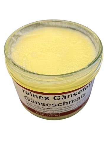Gänsefett/Gänseschmalz im Glas hausgemacht in der fränkischen Handwerksmetzgerei (170g)