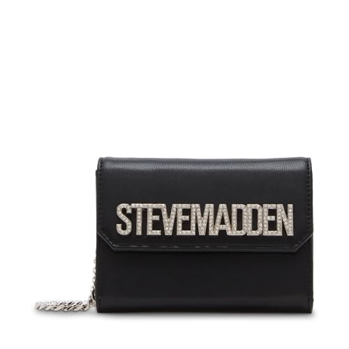 Steve Madden Fenix Mini Wallet on a Chain, Black