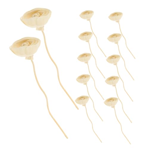 ULDIGI 12 Varillas Difusoras De Aromaterapia para Decoración del Hogar Recambio De Flor De Crisantemo Artificial Color Beige