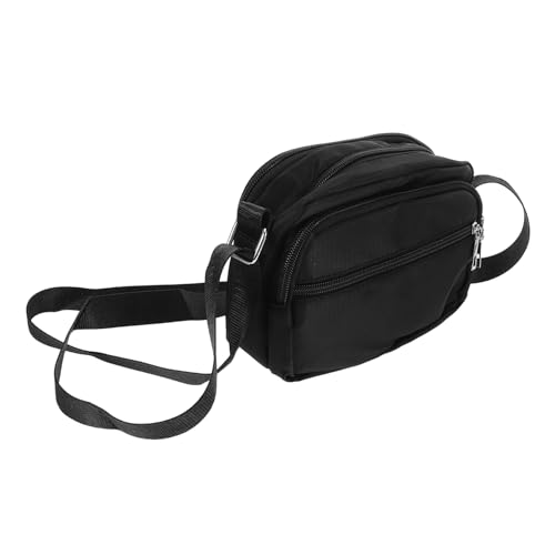 IMIKEYA Bolso Bandolera Pequeño Para Mujer Bolso Bandolera Informal De Nylon Negro Para Trabajo Negocio Oficina y Viajes