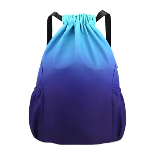 APLVFFZH Mochila Cinch para Esportes E Viagens com Organizador Futebol, Azul-ciano