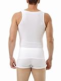 Underworks Mens Microfiber Compression Tank, Large, White