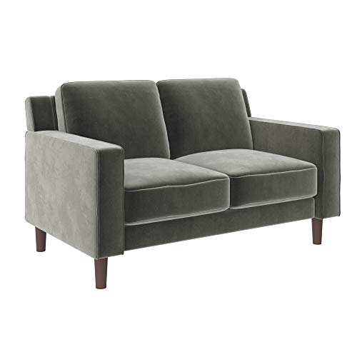 Dhp Brynn Loveseat Seater Upholstered, Living Room Furniture, Sofa, 2, Gray Velvet #TOP3