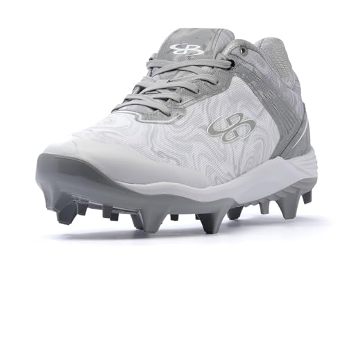 Boombah Viper Men's Molded Cleat Blast Camo White/Gray/Gray - Size 7