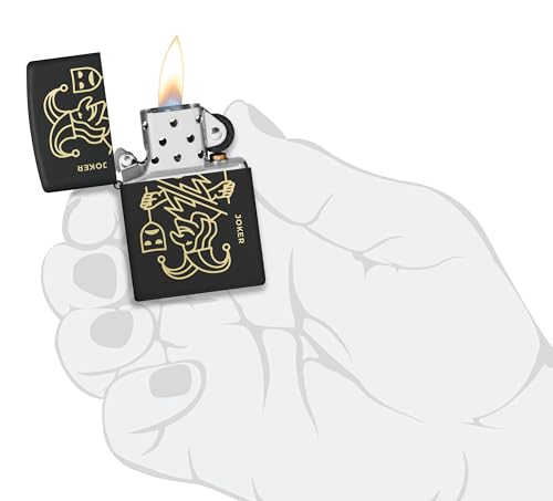 Encendedor Zippo personalizado diseño Joker negro mate miniatura 4