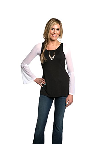 Sleevey Wonders Long Bell Sleeve Mesh (Large, White)