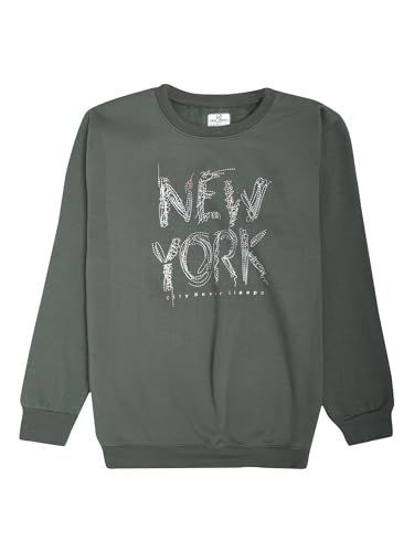 Image of Mack Jonney Fleece Regular Fit Printed Round Neck Sweatshirt for Men-MACK639320