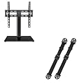 PERLESMITH Swivel Universal TV Stand & TV Anti-tip Straps PSTVS09&PSAS1