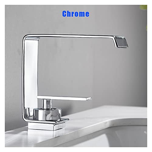 Robinet de salle de bain cascade mélangeur bicolore en laiton à commande précise - 5