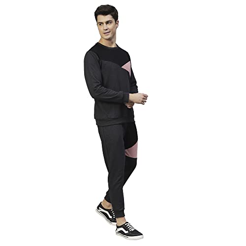 Image of Rigo Round Neck Full Sleeve Terry Track Suit For Men | Regular Fit Plus Sizes Tracksuit for Men's | Co-ord Set For Men