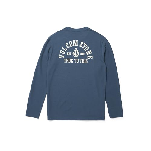 Volcom Men's Nunez Long Sleeve Thermal Shirt Smokey Blue2