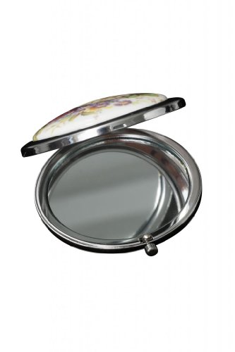 Espejo compacto de bolsillo doble cara miniatura 2