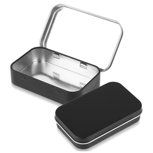 Générique Boîte de Rangement en Métal, Rectangulaire avec Couvercle à Charnière, Mini Format pour Bonbons et Petits Objets