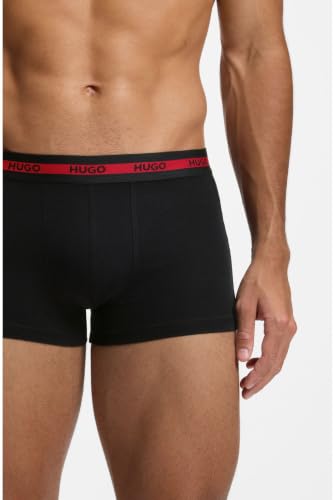 HUGO Dreierpack Boxershorts Aus Stretch-Baumwolle Mit Logo-Bund – Ansicht 5