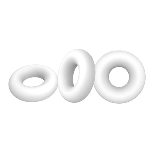 3pcs boucles d'oreilles décoratives décoratives en silicone blanc pour hommes de différentes tailles Cover