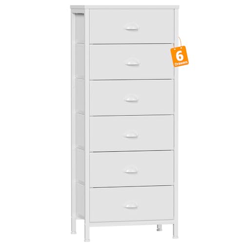 Furnulem White Tall Dresser for...