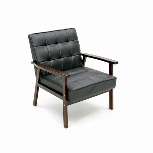 Mid-Century Retro Armchair for Living Room (Black)