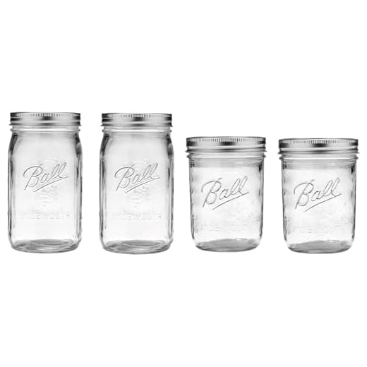 Ball Mason Wide-Mouth Jar Set of Four