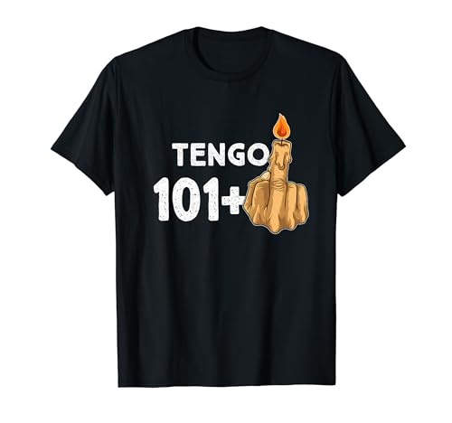101+1 Dedo Medio Vela De Cumpleaños Para El 102º Cumpleaños Camiseta